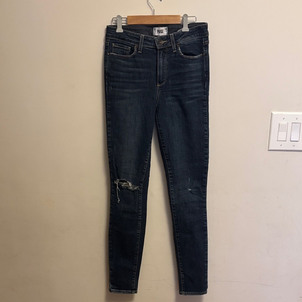 PAIGE Indigo Ripped Skinny Jeans - Women's